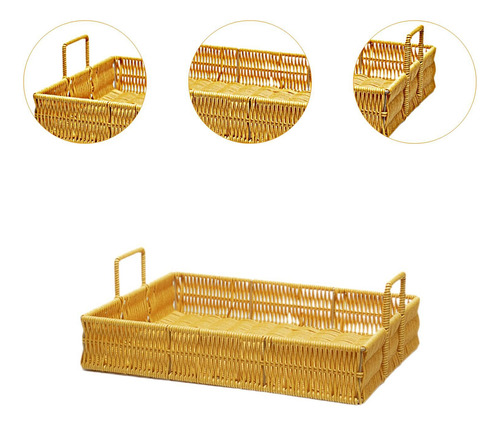Bandeja De Servir De Tecido Cesta De Grande Amarelo