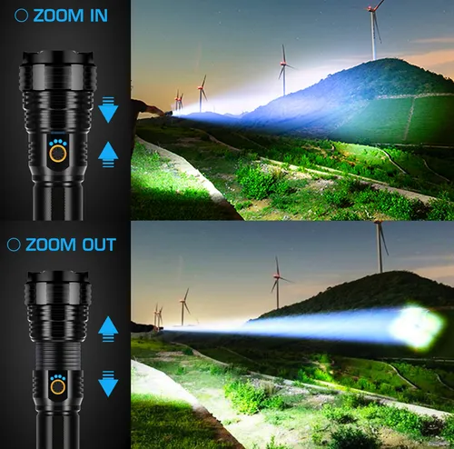 Linterna Led Sinvimes 990000lm Recargable A Prueba De Agua