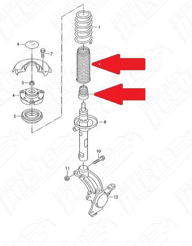 Jetta 2 Kit Amortecedor Dianteiro