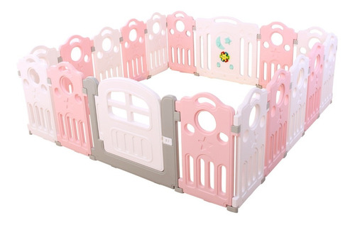 Corral Bebe Musical 16+2 Rosado 200x200 Cms