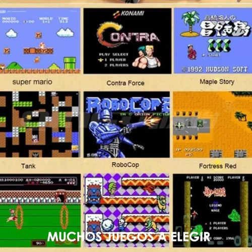 Mini Consola Retro Videojuegos Clásica 620 Juegos 2 Controle