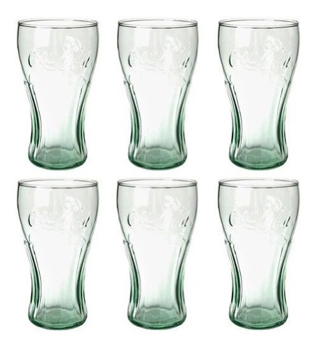 Libbey Coca-cola Vasos De Vidrio De 16-3 / 4 Onzas, Verde Ge