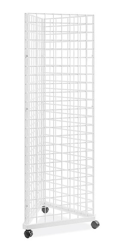 Torre Móvil Triangular De Rejillas - 61x61x198cm, Blanca