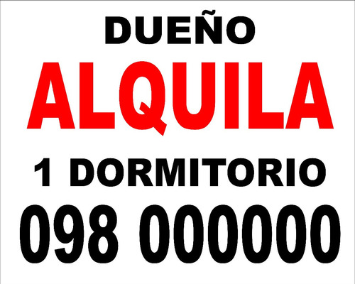 Imagen 5 de 8 de Carleles Se Alquila / 50x40 Cms / Lo Mejor Para Exterior