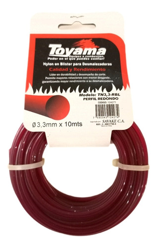 Nylon Para Desmalezadora 3,3mm X 10 Mts Toyama 