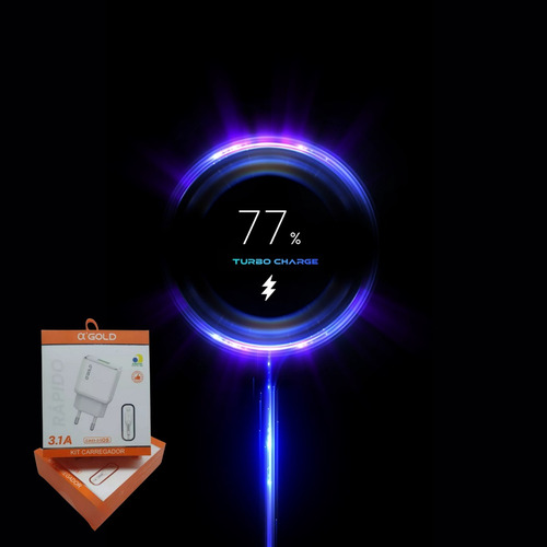 Carregador Turbo 3.1a Com Cabo Lightning Para Ios