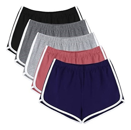 Shorts Cortos De Algodón Para Mujer 5 Unidades Talla S