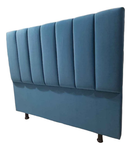 Cabecero Espaldar Azul Panel Para Base Cama Doble  