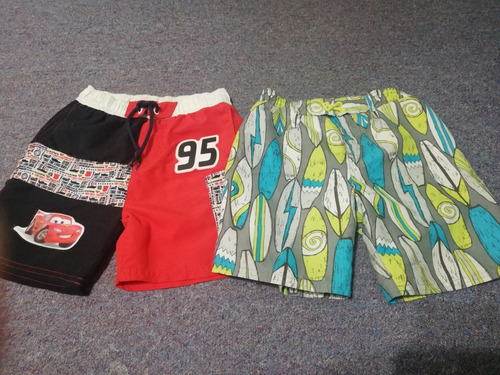 Lote Shorts De Baño Malla Cars Disney Importadas