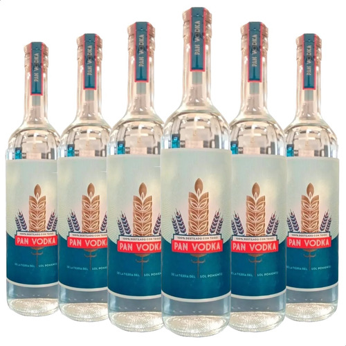 Vodka Pan Destilado Con Trigo 750ml X6 Bebida