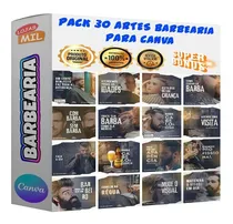 Comprar 30 Artes Mídias Sociais Barbearia Arquivo Editável Canva
