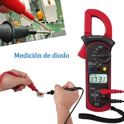 Multimetro Lcd Digital De Pinza Portátil Ac/dc,200v,600a