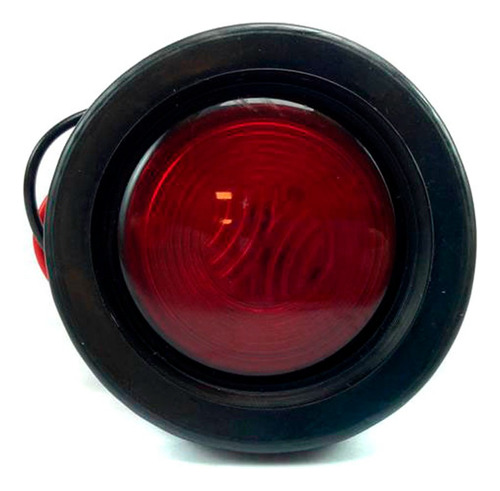 Faro Camion Led Redondo Rojo 50 Mm