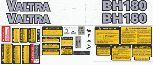 Decalque Faixa Adesiva Trator Valtra Valmet Bh 180