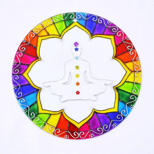 Imagem 1 de 4 de Mandala Meditação Dos Chakras Com 25cm
