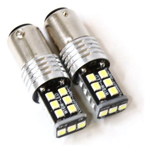 Foco Led 1157 15smd 12v Blanco Fijo/strobo