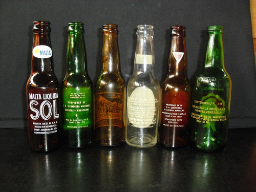Imagen 4 de 6 de Cuarticos M A L T A Años 50s Botella Antigua De Coleccion