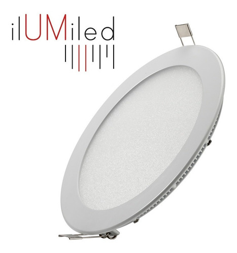 Panel Led A Embutir Ilumiled Redondo 12w Calido Alta Calidad