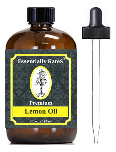 Essentially Kates Aceite De Limon 4 Fl Oz - 100% Puro Y Natu