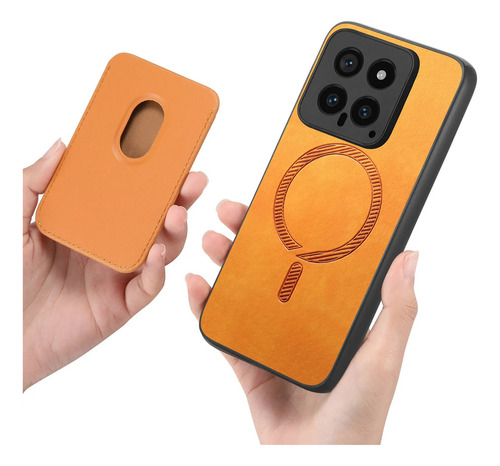 Funda Tipo Cartera De Piel Magnética Soltada 2 En 1 Para