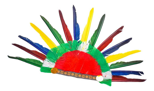 Tocado De Plumas Sombrero Indio Para Disfraz De Carnaval