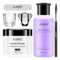 Comprar Kit De Uñas Acrílicas Polvo Monómero Líquido Profes...