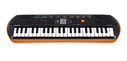 Teclado Infantil Casio SA76 AH2 44 Teclas Preto Laranja- - Carneiro