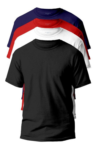 Kit 6 Camisetas Masculinas Slim Fit Básica 100% Algodão