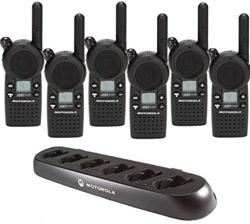 6 Radios Motorola Clstm 1410 4 Canales + Cargador -negro