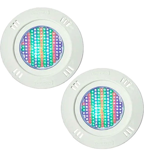 2x Led Piscina Rgb Pratic 133 Universal 11w 16m² - Sodramar 12v