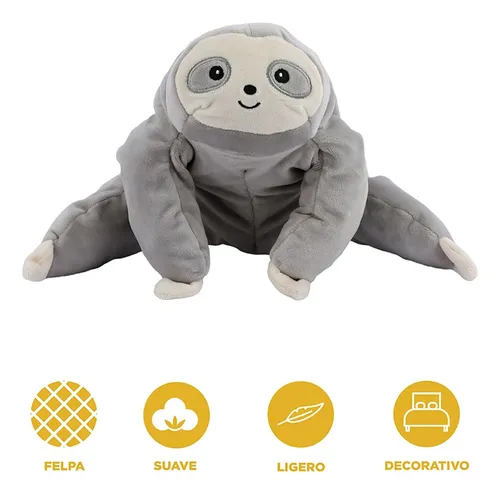 Miniso Peluche Perezoso Felpa Gris 25x15 Cm MercadoLibre