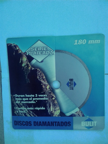 Disco De Corte Diamantado Bulit 180 Mm - Alta Precisión Gris