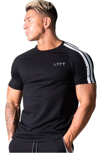 Playera Deportiva Slim Fit Casual Gym Elástica Lyft  033 Gyk