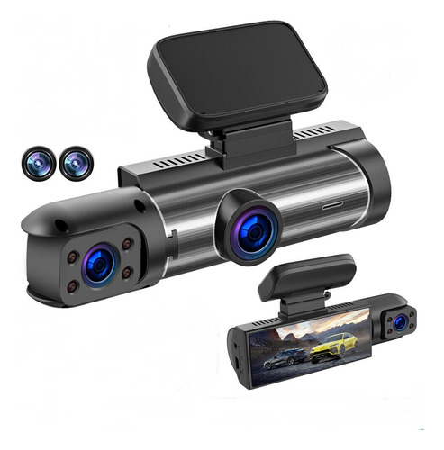 Hd 1080p Car Dashcam Cámara Interior Frontal De Doble Lente