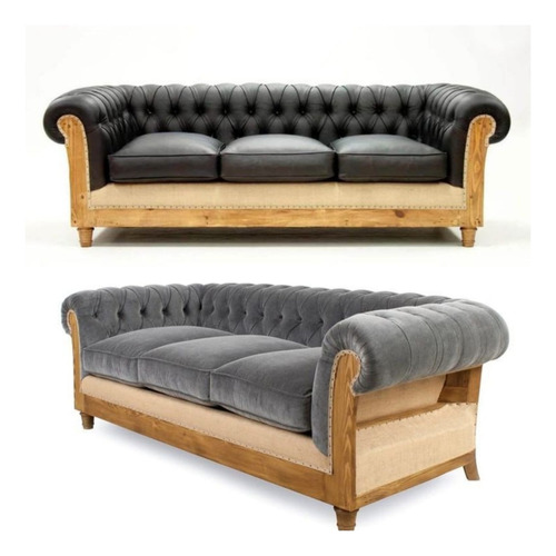 Sillon Sofa Chesterfield Constructor Restoration 3 Cuerpos