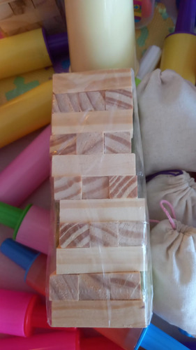 Souvenirs Jenga + Bolsa Lienzo