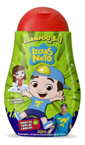 Cia Da Natureza Luccas Neto Shampoo 3 Em 1 260ml