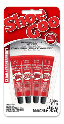 Shoegoo 5510110 Mini Adhesivo (4 Pack), 0.18 Fl. Oz, Claro