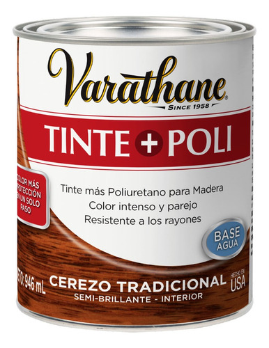 Tinte Para Madera + Poliuretano Varathane 946ml Varios Tonos