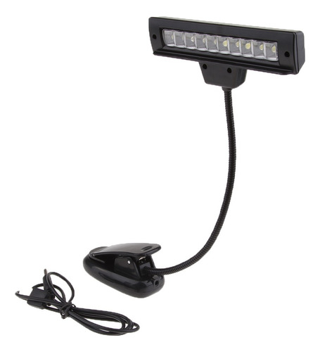 V Clip Recargable Usb En Lámpara De 10 Led Para Atril Que V