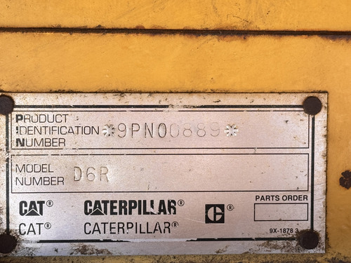 Dozer Caterpillar D6r Año: 2000 7041 Hours Gm109035