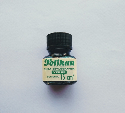 Tinta Estilográfica Pelikan 15cc. Frasco Vidrio Vintage