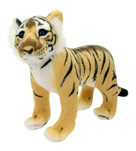 Bicho De Pelúcia Tigre Macio Em Pé - 30cm - Fofy Toys