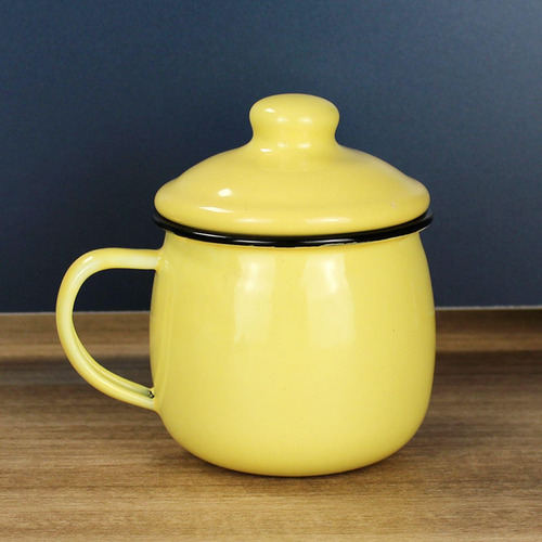 Taza De Esmalte De 380 Ml Con Asa, Taza De Té Para