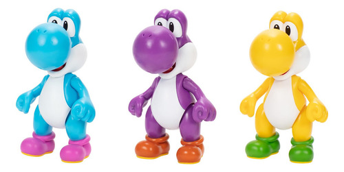 Nintendo Yoshi - Paquete De 3 Figuras De Acción Auténtica