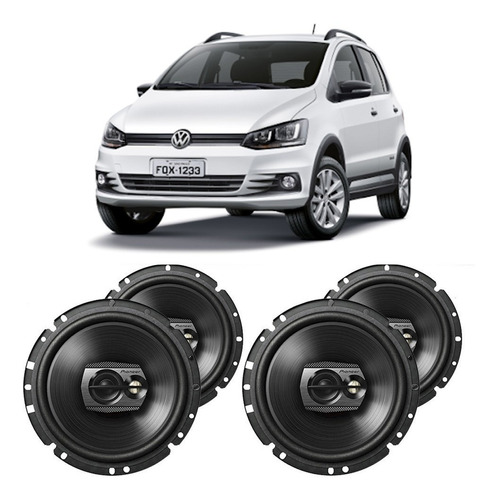 Auto Falante Vw Fox 2015 A 2017 Pioneer 200w Rms Kit