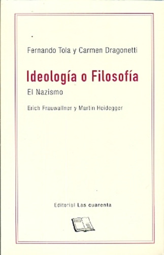 Ideologia O Filosofia. El Nazismo. Erich Frauwallner Y Marti