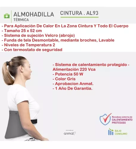 Almohadilla Térmica Silfab Eléctrica Zona Lumbar Cintura