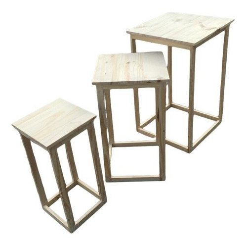 Imagen 4 de 10 de Mesas Candy Bar X 3 Rectangulares De Arrime Dressoire Apil