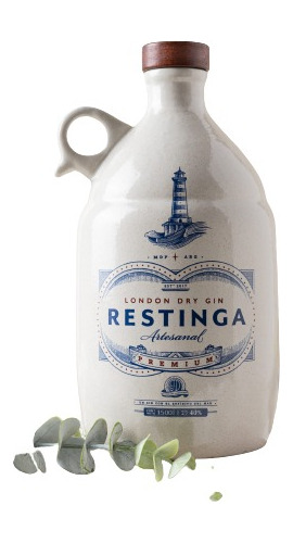 Gin Restinga Premium Botellón De Cerámica 1500ml